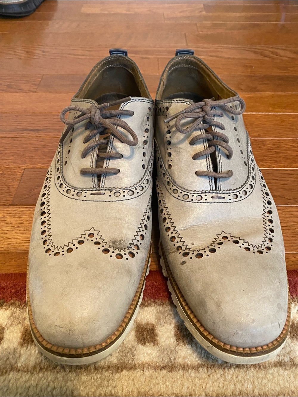Men's Tan Leather Derbys - Unbranded